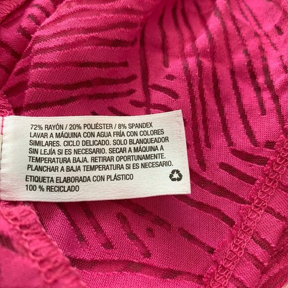 NEW Ava & Viv pink zebra print sleeveless lightweight flowy tank top - Picture 6 of 8